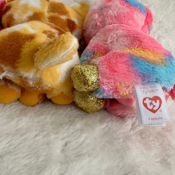 Ty Beanie Boo Babies Lot of 5 Fantasia Pinky Tabor Slick Pablo Stuffed Animal - Picture 5 of 8